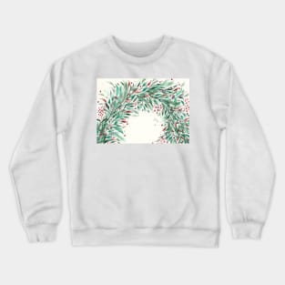 Christmas Loose Watercolor Florals Crewneck Sweatshirt